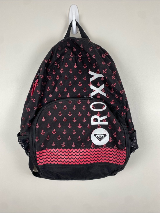 Roxy Handbags - Roxy Black and Pink Anchor Print Backpack